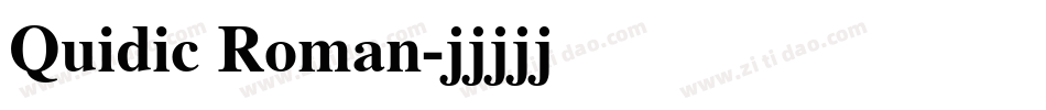 Quidic Roman字体转换